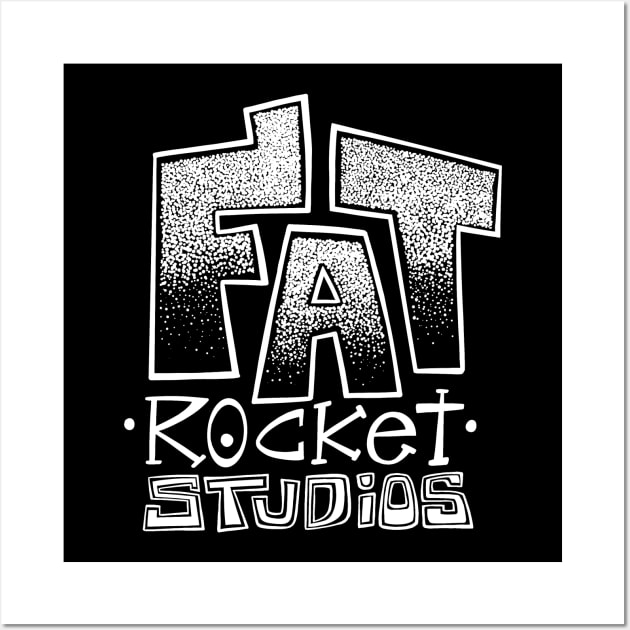 Fat Rocket Studios Logo - White Wall Art by FatRocketStudios